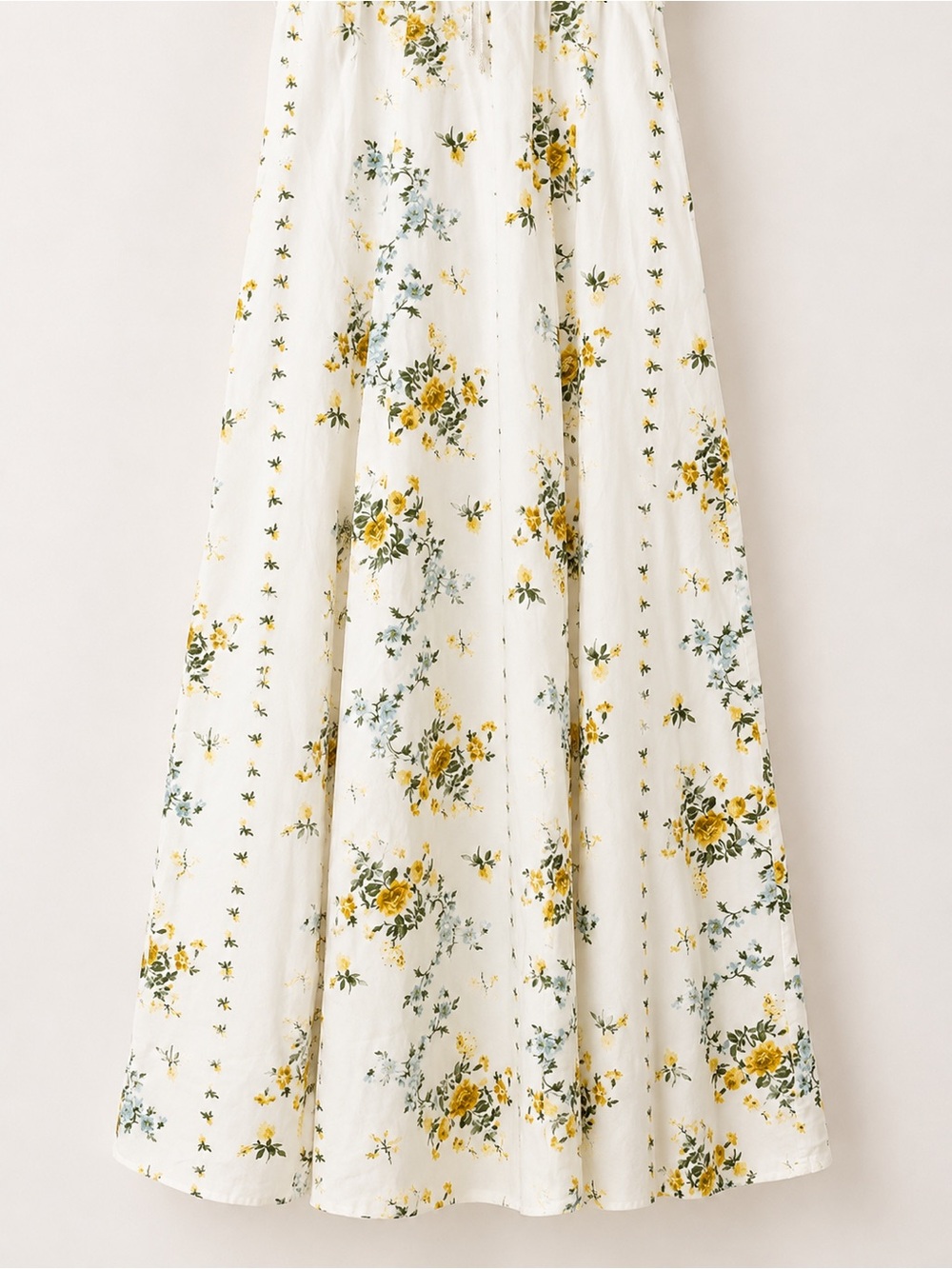 Caroline Constas Floral Boho Maxi Dress Ivory Yellow Cottagecore Smocked Bodice - Picture 11 of 15